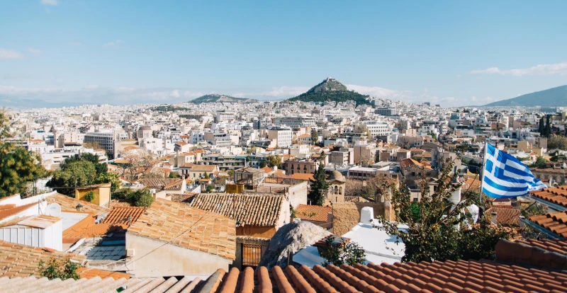 Πλάκα και Ακρόπολη από ψηλά.